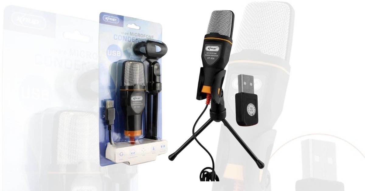 Microfone USB Knup KP-916