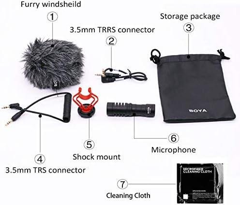 Boya Microfone de câmera universal By-MM1, microfone espingarda supercardioide com suporte de choque para câmera, consumidor, filmadora iPhone, smartphones Android Boya Microfone de câmera universal By-MM1, microfone espingarda supercardioide com suporte de choque para câmera, consumidor, filmadora iPhone, smartphones Android