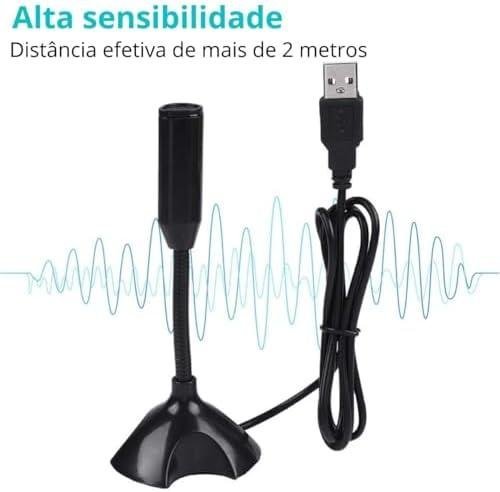 Microfone de Mesa USB Gamer e Streamer suporte Ajustável flexível para PC, laptop, microfones de computador e Notebook Conexão Plug and Play para Gravação Microfone de Mesa USB Gamer e Streamer suporte Ajustável flexível para PC, laptop, microfones de computador e Notebook Conexão Plug and Play para Gravação