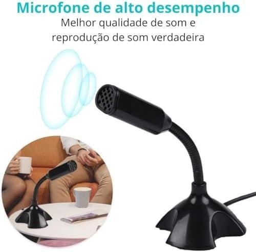Microfone de Mesa USB Gamer e Streamer suporte Ajustável flexível para PC, laptop, microfones de computador e Notebook Conexão Plug and Play para Gravação Microfone de Mesa USB Gamer e Streamer suporte Ajustável flexível para PC, laptop, microfones de computador e Notebook Conexão Plug and Play para Gravação