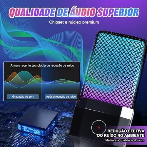 Microfone USB para PC, Streaming, Podcasts, Gravação, para Computador no Mac/PS4/PS5, Microfone Jogos, Microfone Gamer, Microfone de Mesa, Microfone, Microfone Condensador com Suporte de Tripé Microfone USB para PC, Streaming, Podcasts, Gravação, para Computador no Mac/PS4/PS5, Microfone Jogos, Microfone Gamer, Microfone de Mesa, Microfone, Microfone Condensador com Suporte de Tripé