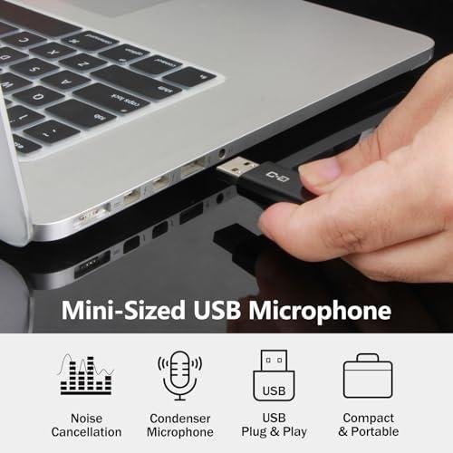 Microfone USB para laptop e desktop, alta sensibilidade para chamadas claras, plug-and-play, alto ganho, portátil de tamanho mini sem fio, ideal para trabalho e estudo Microfone USB Sem Fio Mini é Bom?