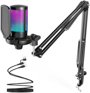 FIFINE A6T é Bom? Review Completo do Microfone USB com RGB e Braço Ajustável