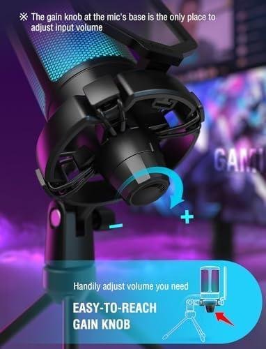 FIFINE Microfone USB Para Jogos Para PS5 PC, Microfone Condensador Com Mudo Rápido, Indicador RGB, Suporte De Tripé, Pop Filter, Suporte De Choque, Controle De Ganho Para Twitch Podcasts -A6V FIFINE Microfone USB Para Jogos Para PS5 PC, Microfone Condensador Com Mudo Rápido, Indicador RGB, Suporte De Tripé, Pop Filter, Suporte De Choque, Controle De Ganho Para Twitch Podcasts -A6V