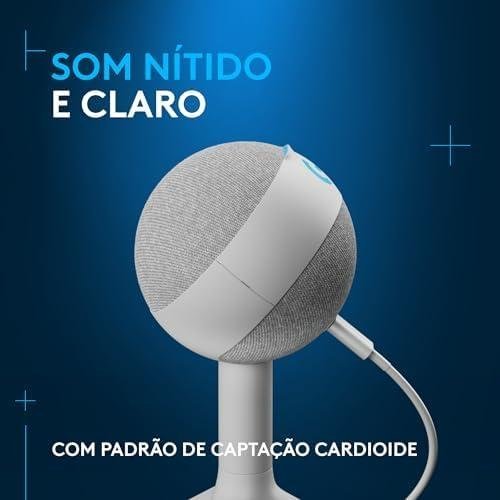         Microfone Condensador Gamer Logitech G Yeti Orb com RGB LIGHTSYNC, Captação Cardioide, Conexão USB Plug and Play para Gravação de Conteúdo e Streaming em PC e Mac - Branco       
