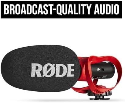 RØDE VideoMic GO II Microfone Shotgun ultracompacto para câmera com saídas de 3,5 mm e USB para filmagem, criação de conteúdo, podcasts e chamadas de vídeo RØDE VideoMic GO II Microfone Shotgun ultracompacto para câmera com saídas de 3,5 mm e USB para filmagem, criação de conteúdo, podcasts e chamadas de vídeo