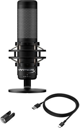 Microfone Condensador USB HyperX QuadCast 2 - Gravação em Alta Resolução para Streaming e Podcasts, com Controles Integrados, Suporte Antichoque Removível, 4 Padrões Polares, Preto (872V1AA) Microfone Condensador USB HyperX QuadCast 2 - Gravação em Alta Resolução para Streaming e Podcasts, com Controles Integrados, Suporte Antichoque Removível, 4 Padrões Polares, Preto (872V1AA)