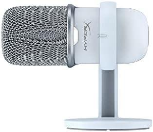 Microfone Condensador USB HyperX Solocast - Alta Resolução de 24 bits/96 kHz, Sensor de Toque-para-Silenciar com indicador de LED, Cardióide, para Streaming, Podcasts, Jogos, Branco (519T2AA) Microfone Condensador USB HyperX Solocast - Alta Resolução de 24 bits/96 kHz, Sensor de Toque-para-Silenciar com indicador de LED, Cardióide, para Streaming, Podcasts, Jogos, Branco (519T2AA)