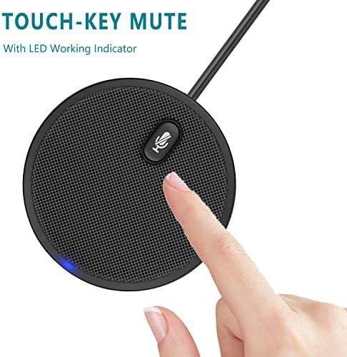Microfone de conferência USB atualizado 2020 para computador, microfone condensador omnidirecional de 360° com tecla silenciosa, ótimo para videoconferências, jogos, conversas, Skype, Microfone de Conferência USB 2020 é Bom?