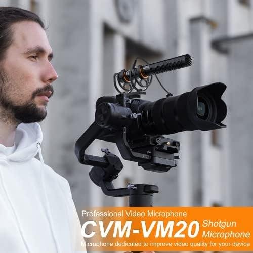Microfone Shotgun COMICA VM20, Microfone de vídeo profissional supercardioide, Kit de microfone de câmera para smartphone/câmera DSLR/filmadora, perfeito para entrevista, gravação de vídeo, vlog Microfone Shotgun COMICA VM20, Microfone de vídeo profissional supercardioide, Kit de microfone de câmera para smartphone/câmera DSLR/filmadora, perfeito para entrevista, gravação de vídeo, vlog