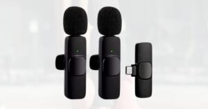 Microfone Sem Fio Duplo Tipo-C é Bom? Review do Kit de Lapela Preto