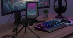 Fifine A6V: Microfone USB Gamer RGB Vale a Pena?