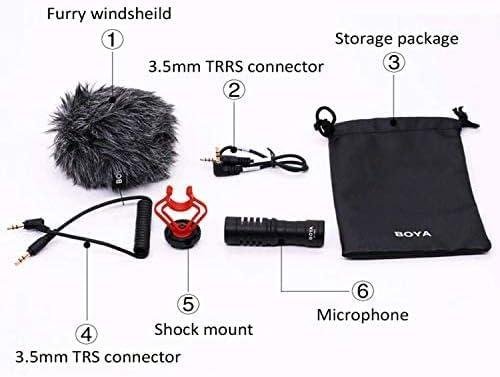 BOYA BY-MM1 Microfone de Vídeo Shotgun, Mini Microfone de Gravação Compacto Universal na Câmera, Condensador Direcional para DSLR, Filmadora, iPhone, Smartphones Android, Mac, Tablet BOYA BY-MM1 Microfone de Vídeo Shotgun, Mini Microfone de Gravação Compacto Universal na Câmera, Condensador Direcional para DSLR, Filmadora, iPhone, Smartphones Android, Mac, Tablet