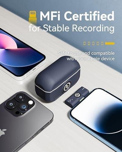 Hollyland Lark M2 Microfone de Lapela Sem Fio, Certificado MFi com Cancelamento de Ruído Inteligente, Iphone11/12/13/14, Transmissão Sem Fio de 300M, 30H Duração de Bateria, Ideal para Vlog-Preto Hollyland Lark M2 Microfone de Lapela Sem Fio, Certificado MFi com Cancelamento de Ruído Inteligente, Iphone11/12/13/14, Transmissão Sem Fio de 300M, 30H Duração de Bateria, Ideal para Vlog-Preto