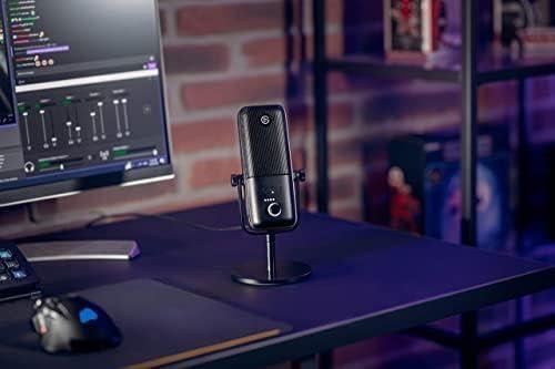 Microfone Condensador Elgato Wave 3 USB, Solução de Mixagem Digital, Anticliping, Preto - 10MAB9901 Elgato Wave 3: Microfone USB Profissional