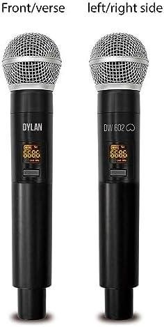 Microfone De Mão Duplo Sem Fio Dylan 26 Canais DW-602 Max Microfone De Mão Duplo Sem Fio Dylan 26 Canais DW-602 Max