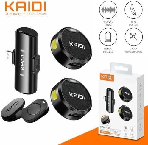         Microfone de Lapela Sem Fio Kit c/ 2 Un Para iPhone IOS 8 ao 14 com Conexão Lightning, Ideal Para Podcast, YouTube, TikTok, Instagram, Entrevistas e Lives, Captação Profissional de Áudio, Bluetooth       