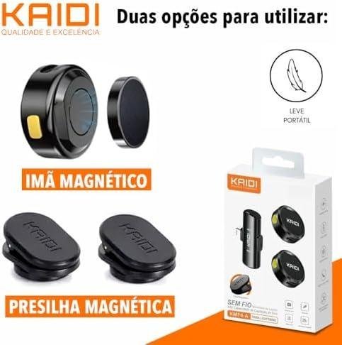         Microfone de Lapela Sem Fio Kit c/ 2 Un Para iPhone IOS 8 ao 14 com Conexão Lightning, Ideal Para Podcast, YouTube, TikTok, Instagram, Entrevistas e Lives, Captação Profissional de Áudio, Bluetooth       