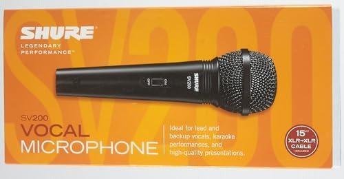         Shure SV200 Microfone de Mão Dinâmico Cardióide para Voz       