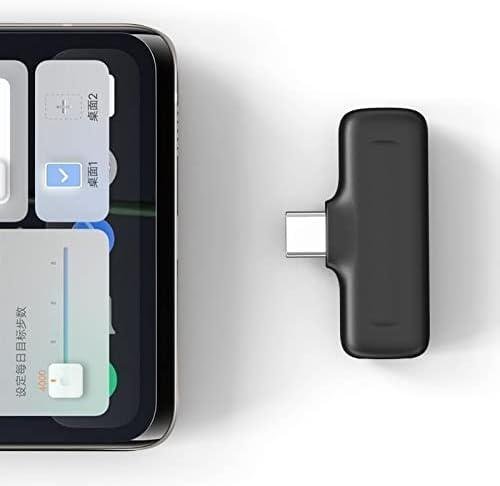         [para Android] ULANZI Microfone de lapela sem fio J12 para telefone USB C, microfone plug-play 2 em 1 com capa de carregamento para telefone entrevista de gravação de vídeo       