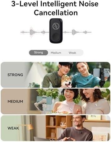         Hollyland LARK A1 Combo – Microfone Sem Fio Mini para iPhone e Android (2TX  USB-C RX  Lightning RX  Case de Carregamento), Microfone Magnético para YouTube, TikTok, Podcast e Vlogs (Preto)       