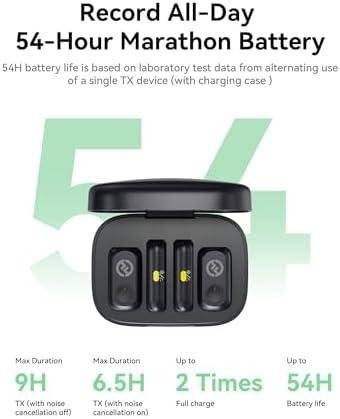         Hollyland LARK A1 Combo – Microfone Sem Fio Mini para iPhone e Android (2TX  USB-C RX  Lightning RX  Case de Carregamento), Microfone Magnético para YouTube, TikTok, Podcast e Vlogs (Preto)       