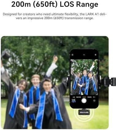         Hollyland LARK A1 Combo – Microfone Sem Fio Mini para iPhone e Android (2TX  USB-C RX  Lightning RX  Case de Carregamento), Microfone Magnético para YouTube, TikTok, Podcast e Vlogs (Preto)       