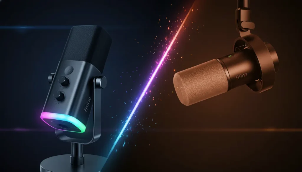 FIFINE AM8 vs K688: Qual Microfone USB Domina seu Setup?