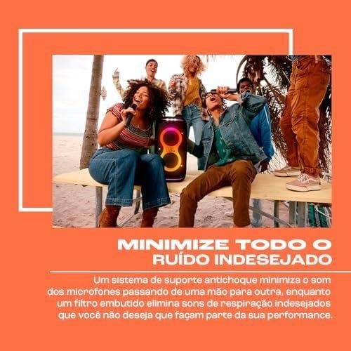 JBL, Microfone Sem Fio, PartyBox Wireless Mic, Par com Receptor - Preto JBL, Microfone Sem Fio, PartyBox Wireless Mic, Par com Receptor - Preto