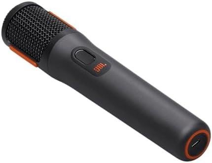 JBL, Microfone Sem Fio, PartyBox Wireless Mic, Par com Receptor - Preto JBL PartyBox Wireless Mic