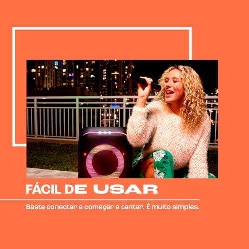 JBL, Microfone Sem Fio, PartyBox Wireless Mic, Par com Receptor - Preto JBL PartyBox Wireless Mic: