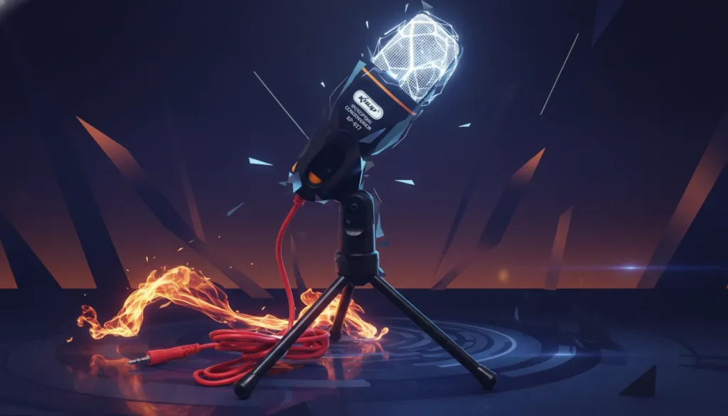 Microfone Condensador PC Tripé P2