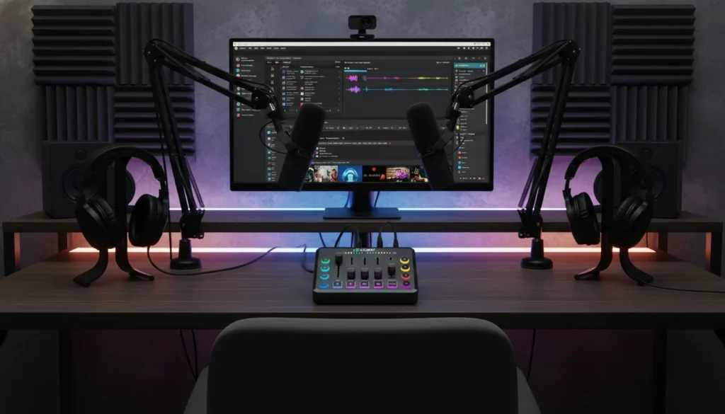 Mesa de Som Gamer RGB XLR