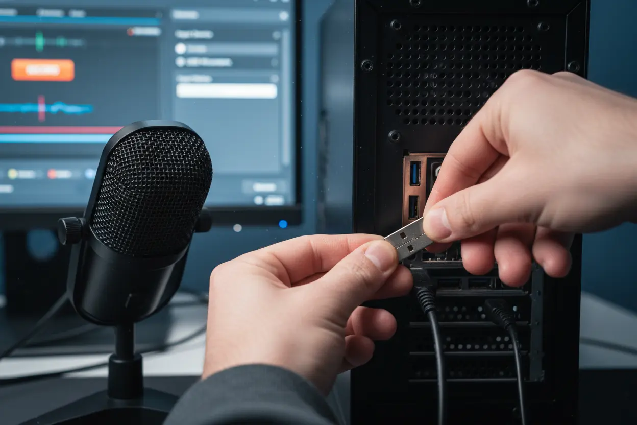 Como configurar microfone USB no PC