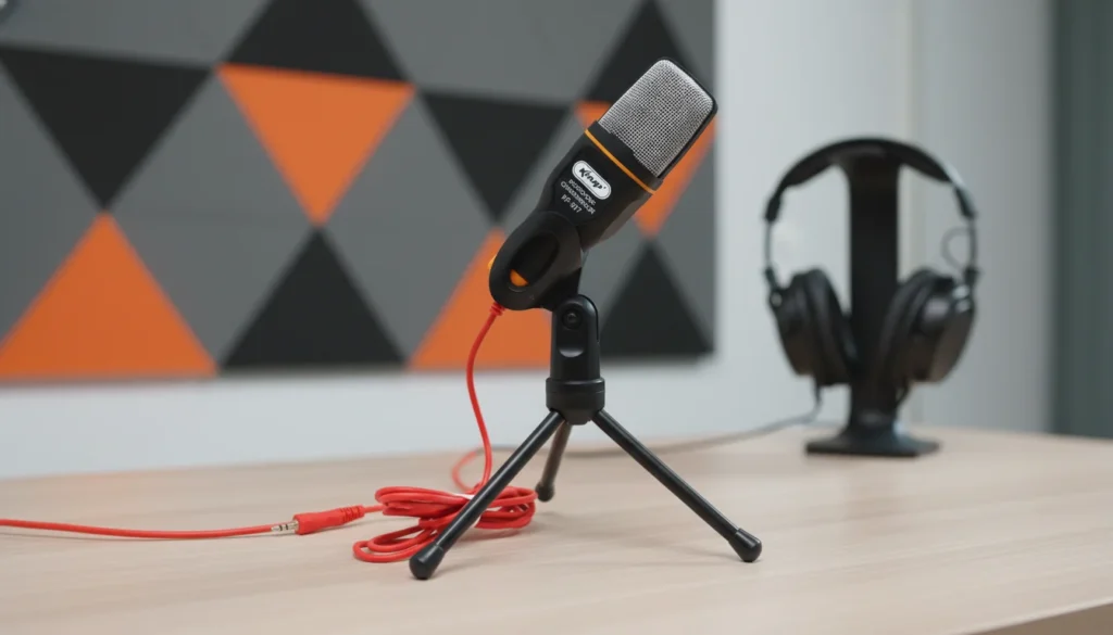 Microfone Condensador para PC com Tripé e Cabo P2