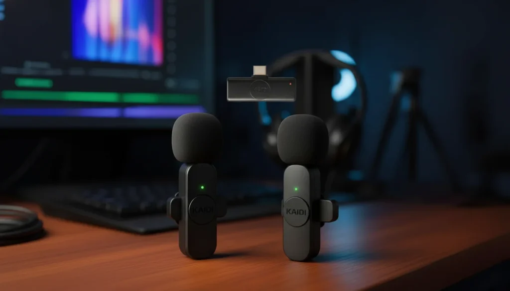 Microfone Lapela Sem Fio Profissional USB-C