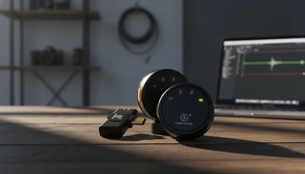 Microfone de Lapela Sem Fio Tipo C Dual