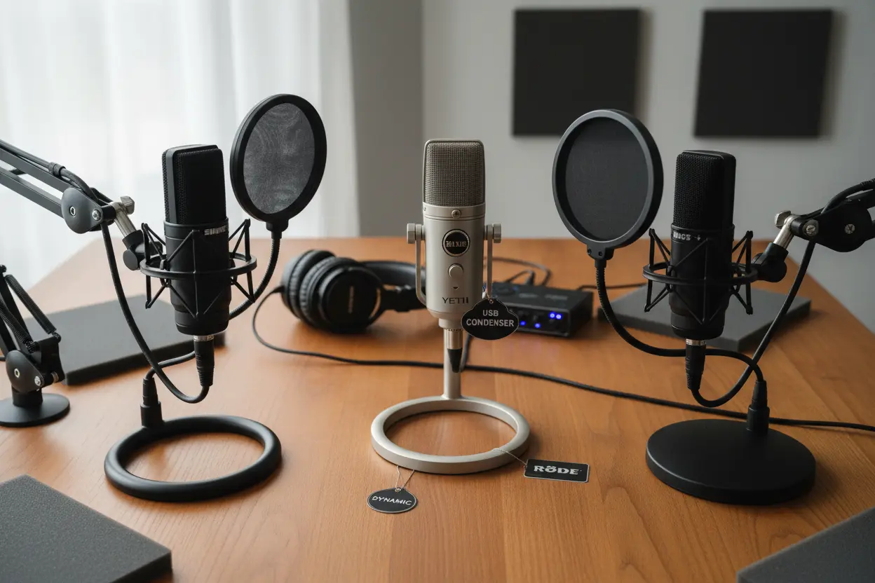 Revisão dos melhores microfones para podcast.