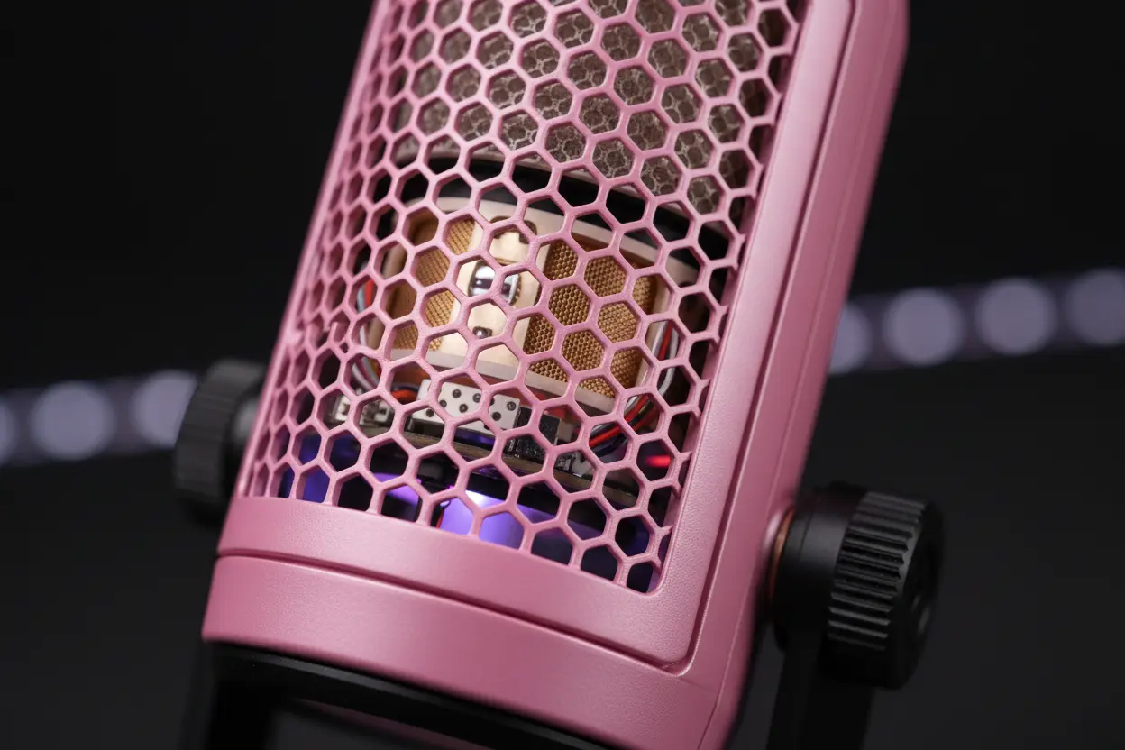 Microfone Gamer Rosa RGB: O Som Perfeito para Seu Setup!