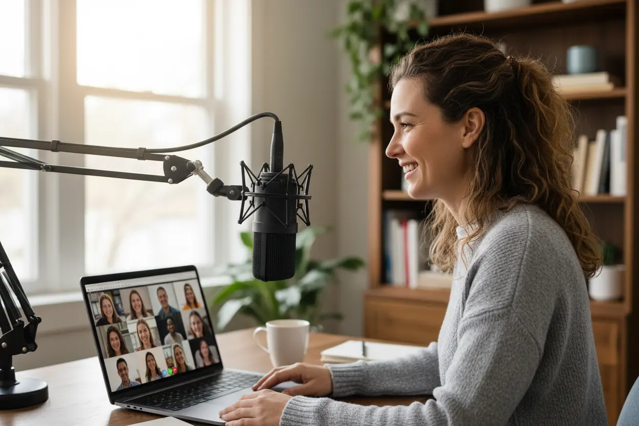 Microfone de mesa para reuniões Zoom