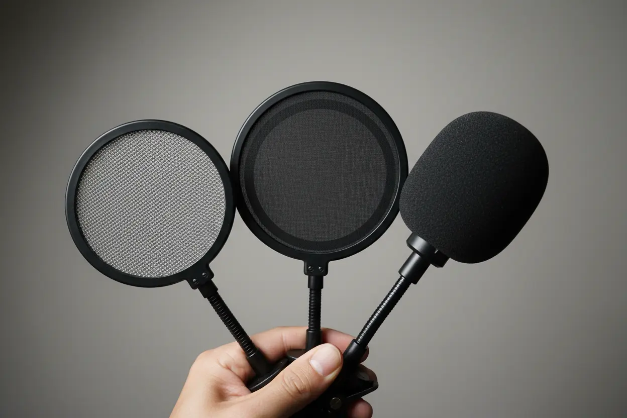 Pop filter para microfone funciona bem com a escolha certa