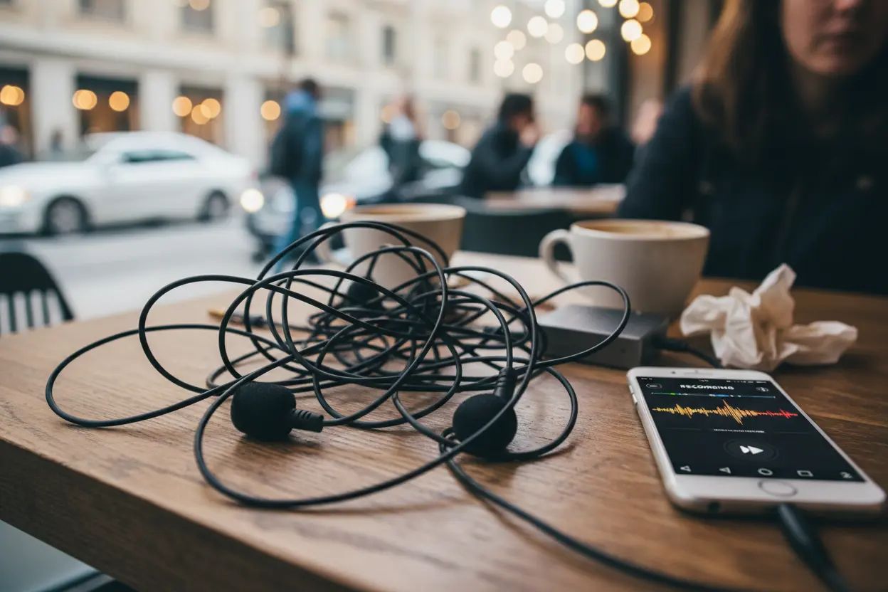 Microfone de Lapela Duplo para Entrevista a Dois 2026