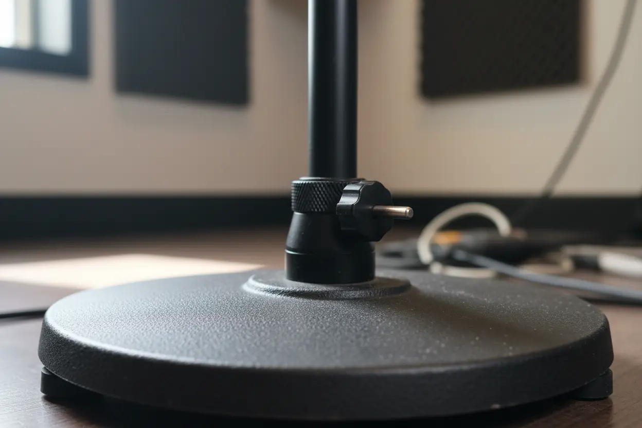 pedestal para microfone de chao