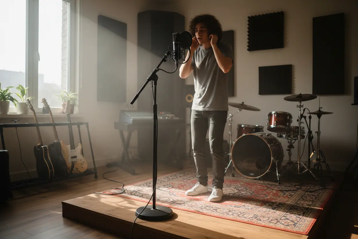 pedestal para microfone de chao