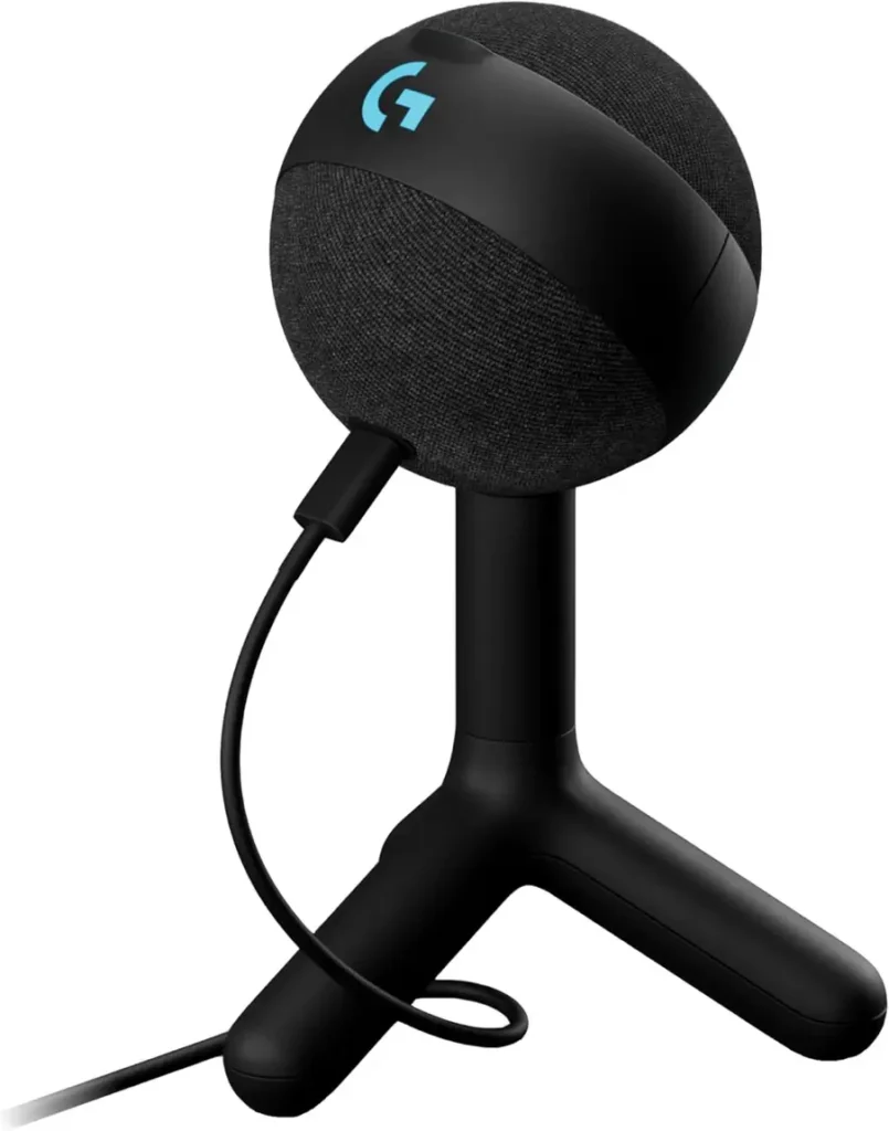 Microfone Logitech G Yeti Orb preto com RGB LIGHTSYNC