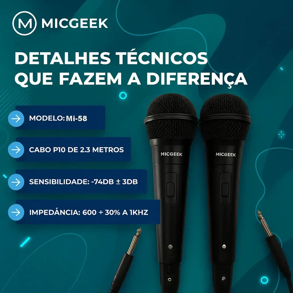 Kit 2 Microfones Micgeek