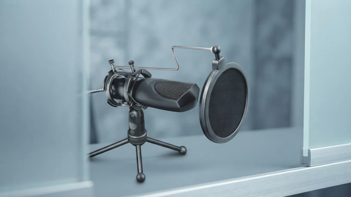 Imagem em um novo cenário gerado por IA - Microfone Streaming GXT 232