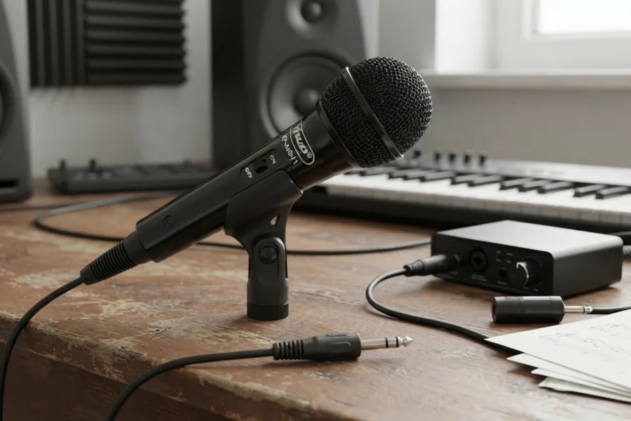 Microfone Dinâmico com Fio P10