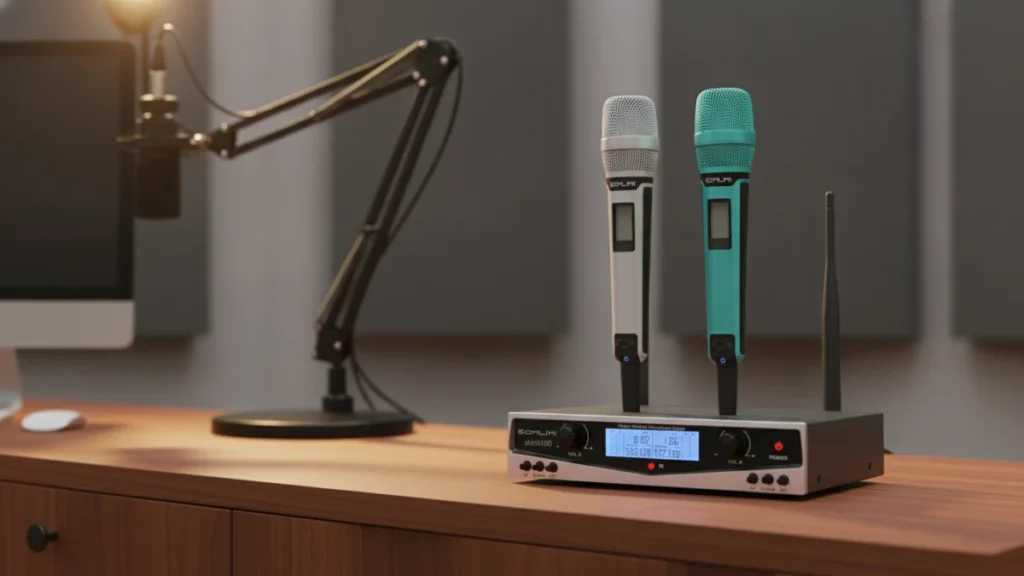 Sistema Somlimi Skm9100 no estúdio.