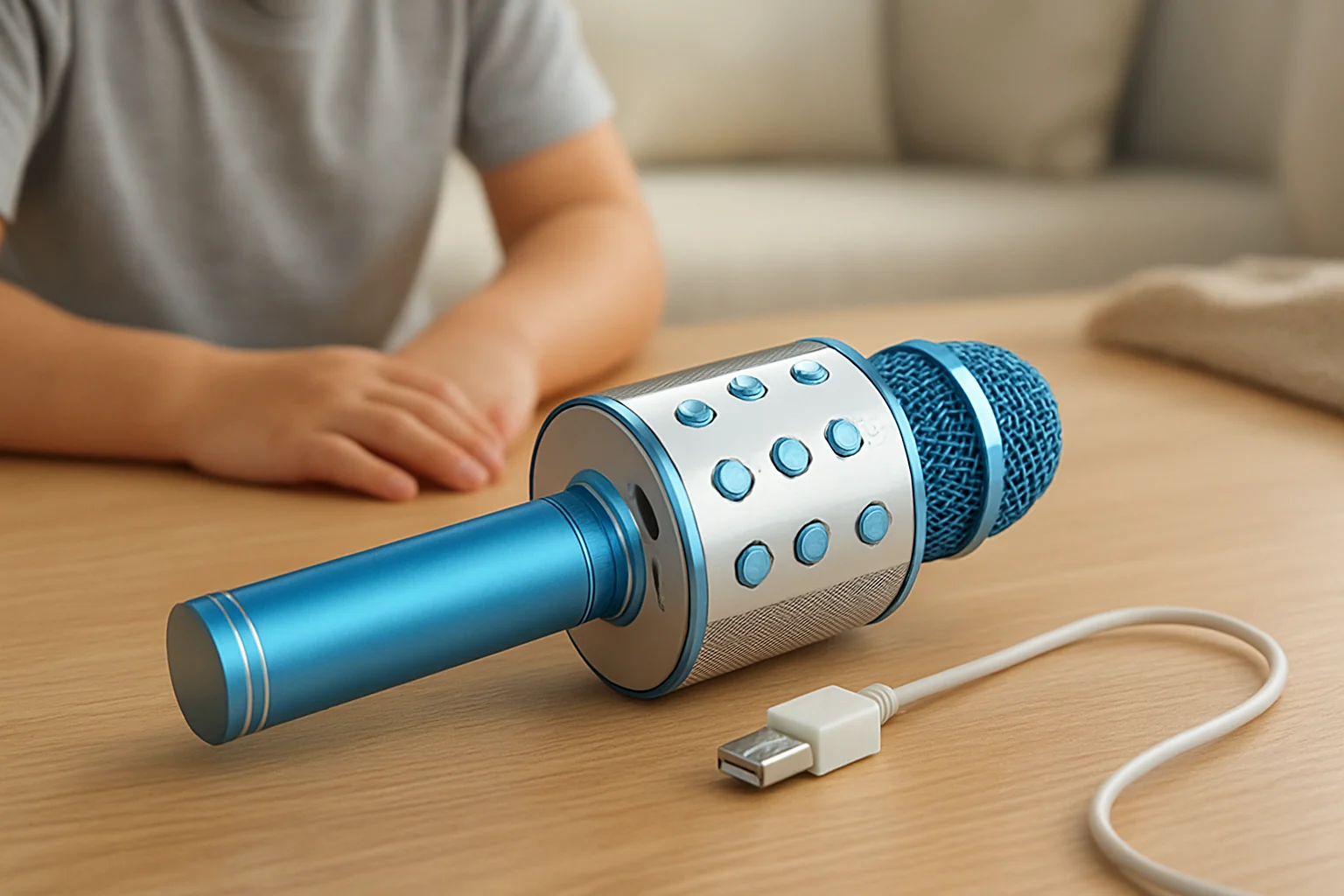 Microfone Infantil Karaoke Sem Fio Recarregável USB — imagem 2